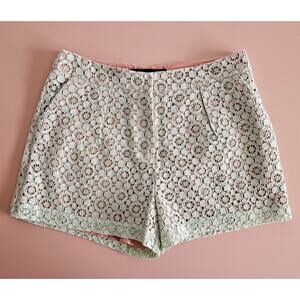 NWT Victoria Beckham for Target Cotton Blend Mint Lace Overlay Mini Shorts 4